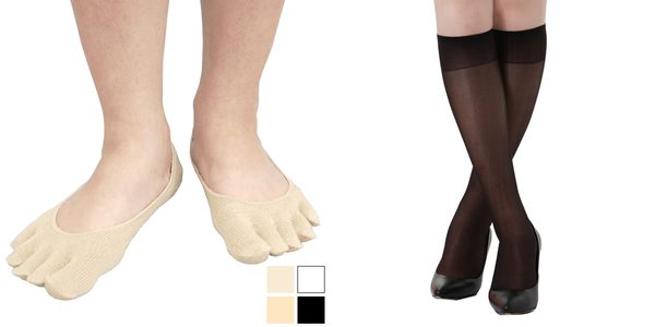 silk toe socks